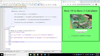 Decimal to Binary Program JavaScript