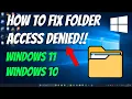 How to Fix Folder Access Denied in Windows