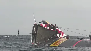 Sailing World on Water Dec 09.22 Luna Rossa Capsize, INEOS Towing, American Magic Foiling, Big Boats