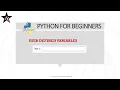 User Defined Variables in Python Python for Beginners