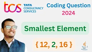 Smallest element in an array TCS NQT 2024 preparation Java Hindi