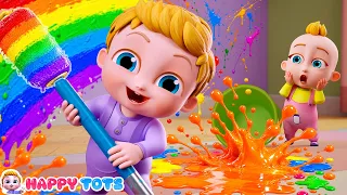 Learn Colors ( with Rainbow ) | Color Song | Happy Tots Nursery Rhymes
