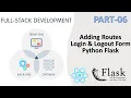 Build a Login and Logout system using Python Flask Adding Routes using python Flask