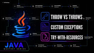 Java throw vs throws Custom Exceptions try-with-resources Java Mastery Series