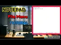 Notepad File Menu Explained notepad beginners level