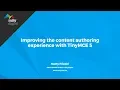 Improving the content authoring experience with TinyMCE 5