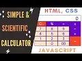 Create Simple or Scientific Calculator Using HTML CSS and Javascript - Part 2