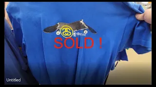 VINTAGE STUSSY SKATEBOARD T-SHIRT RARE FIND MADE IN USA SOLD FAST