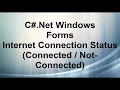 C checking Internet connection Connected NotConnected