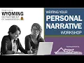 WYDOT Personal Narrative Workshop