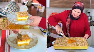 بسبوسة للعيد او لضيافك وعائلتك خطيرة رائعة دتحميرة الوجه 