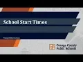 OCPS School Start Times Presentation