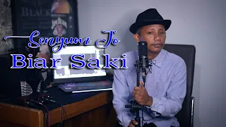 senyum jo biar saki fikram cowboy cover lirik 