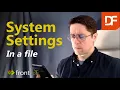 Settings for your application in DataFlex