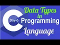 Data Types in C Language Format Specifications and Escape Sequence Characters in C class 6
