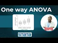 One-Way ANOVA in Stata Compare Means across groups
