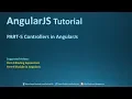 Part - 5 Controllers in AngularJs