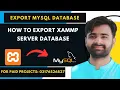 Exporting MySQL databases and tables using phpMyAdmin How to Export Database From Xammp Server