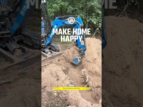 How Do You Fill a Hole This Big? | RIPPA R18 Pro #rippa #miniexcavator #backyardtransformation
