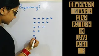 How to print Star Pattern Downward Triangle Programming in Java Easy trick to solve Hindi - Urdu