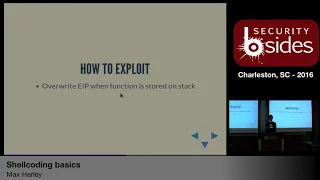 BSidesCHS 2016 Shellcoding basics Max Harley