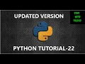 Python tutorial-22 takes something return nothing for absolute beginners updated version