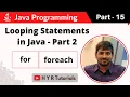 P15 - Looping Statements for and foreach in Java Core Java