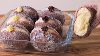 Bombolone: o donuts italiano! Massa super macia, recheio cremoso divino, melhor que sonho de padaria