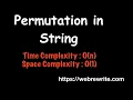 Permutation in String LeetCode Permutation in String Java LeetCode 567