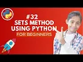 Sets Method in Python Python Tutorial - Day