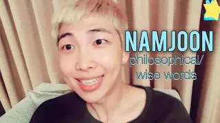 namjoon being deep words BTS