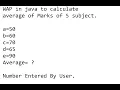 how to calculate average of marks in java