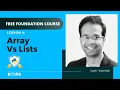 Array and Lists Python for Data Science Foundation Course Board Infinity