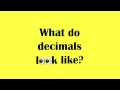 What do decimals look like Visual Models