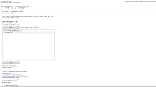 String-1 without - end Python Tutorial codingbat com