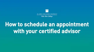 How to schedule an appointment with your certified advisor