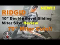RIDGID 10 inch Dual Bevel Sliding Miter Saw Review and unboxing R4210
