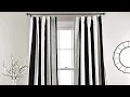 Lush Decor Black Wilbur Stripe Room Darkening Window Curtain Panel Pair 95 x 52 95 in L