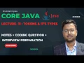 Lecture-11 Tokens And It s Types Core Java Full Course Hindi Tutorial Shubham Bytes