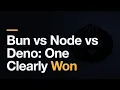Bun vs Node vs Deno One Clearly Won