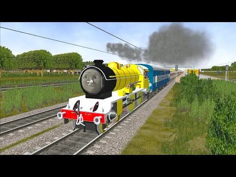 Cartoon Headed funny train video | Train Simulator