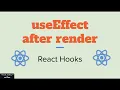 How to use useEffect hook after render React Hooks Tutorial 5