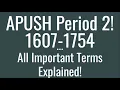 APUSH Period 2 Key Terms Explained