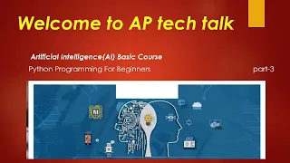 AI Basic Course Python Programming For Beginners Part 3