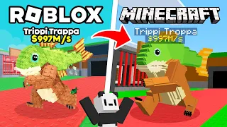 RECRIEI ROUBE UM BRAINROT NO MINECRAFT