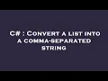C Convert a list into a comma-separated string