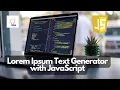 Lorem Ipsum Text Generator Using JavaScript JavaScript Projects
