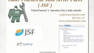 Tutorial 1 del Taller Practico de Java Server Faces Introduccion y hola mundo