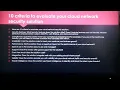 Evaluating Cloud Network Security Top 10 Criteria with Tech Waseem Ansari