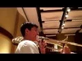 E-flat harmonic minor scale on trombone